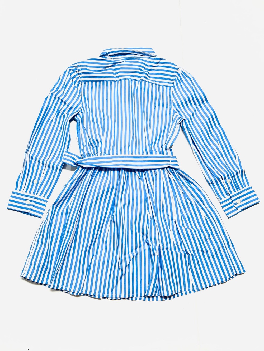 NEW POLO Ralph Lauren Girls Core Replen Blue & White Stripe Cotton Shirt Dress - Picture 7 of 7